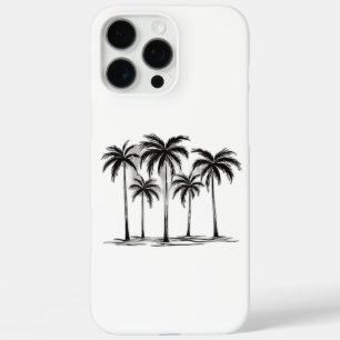 Black & White Palm Trees Graphic T-Shirt for Men W iPhone 16 Pro Max Case