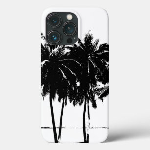 Black White Palm Trees Silhouette Case-Mate iPhone Case