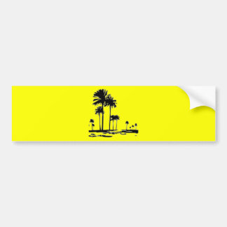black white palms bumper sticker