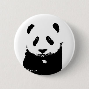 Black & White Panda 6 Cm Round Badge