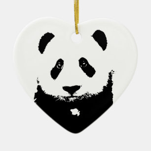 Black & White Panda Ceramic Tree Decoration