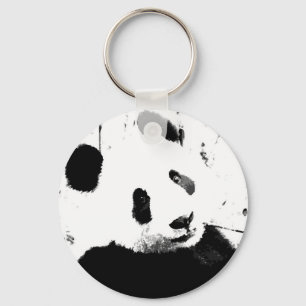 Black & White Panda Key Ring