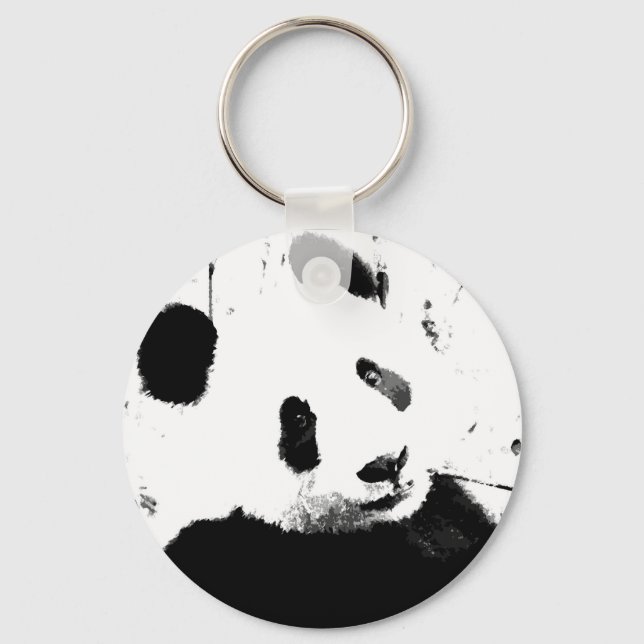 Black & White Panda Key Ring (Front)