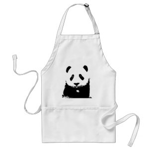 Black & White Panda Standard Apron