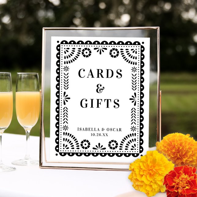 Black & White Papel Picado Inspired Wedding Sign (Creator Uploaded)