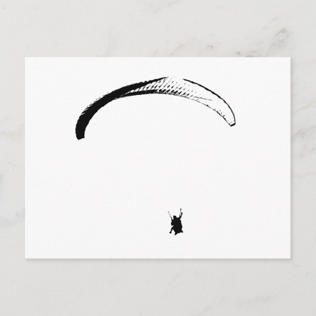 Black & White Parachute - Postcard (Front)