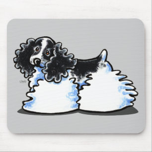 Black White Parti Cocker Spaniel Mouse Mat