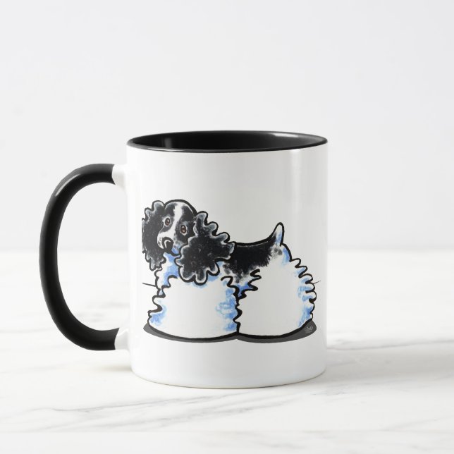 Black White Parti Cocker Spaniel Mug (Left)