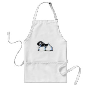 Black White Parti Cocker Spaniel Standard Apron
