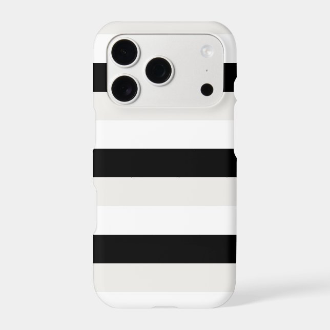 Black White Pastel horizontal stripes pattern (Back)