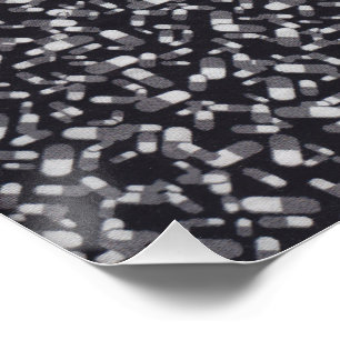 Black White Pattern Abstract Modern Wallpaper Poster