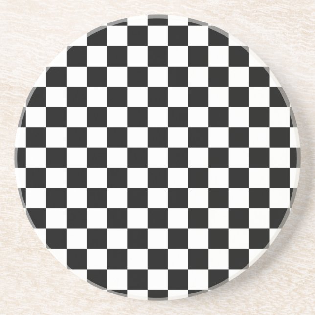black white pattern coaster (Front)