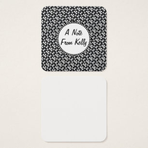 Black & White Pattern-Designed Message Notes 2