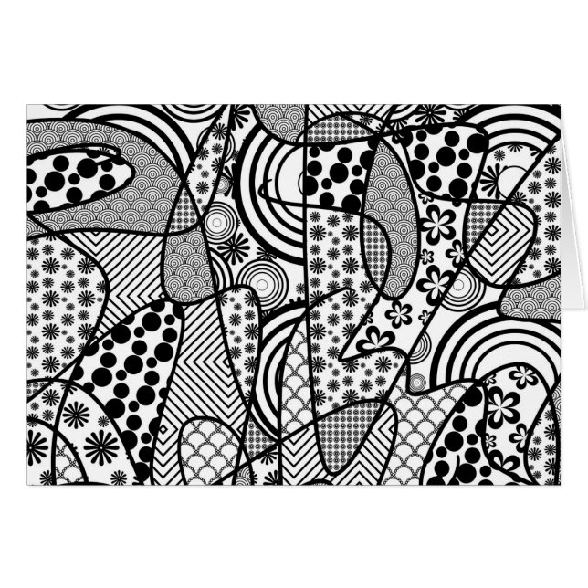 Black & White Pattern Patchwork 02 (Front Horizontal)