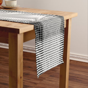 Black & White Pattern Short Table Runner