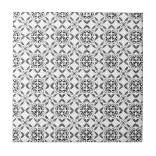 Black & White Pattern Tile