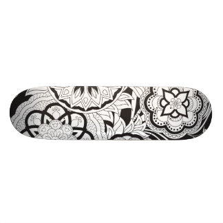 black&white pattern with sends them skateboard