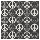 Black | White Peace Sign and Outlines Pattern