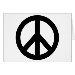 Black White Peace Sign Symbol