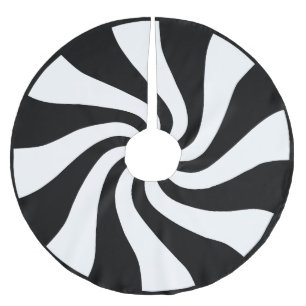 Black & White Peppermint Christmas Tree Skirt