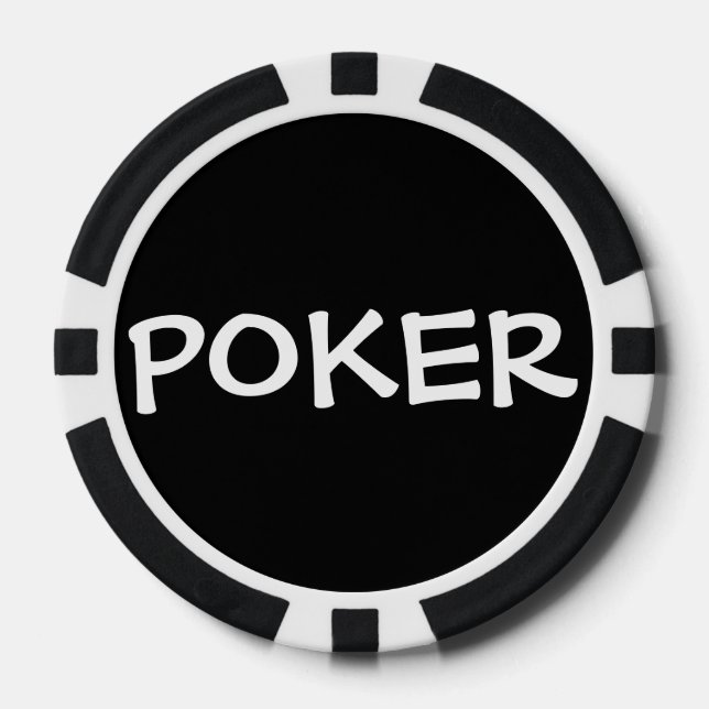 Black & White (Personalise) - Poker Chips (Front)