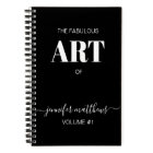 Black White Personalised Sketchbook Your Name