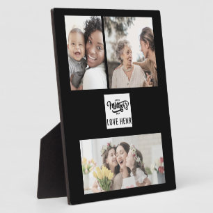 Black White Photo Collage Gift Happy Mother's Day  Plaque