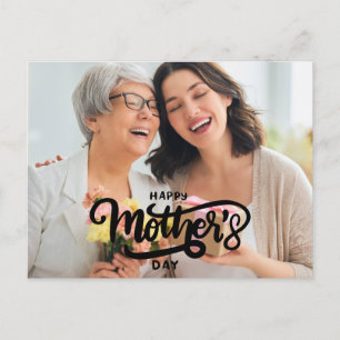 Black White Photo Collage Gift Happy Mother's Day  Postcard