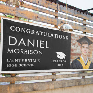 Black White Photo Graduate Class Of Graduation Banner