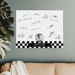 Black & White Photo Graduation Signature Poster