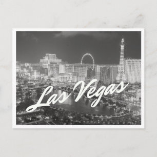 Black & White Photo Las Vegas Postcard
