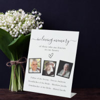 Black white photo wedding memorial