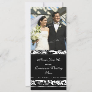 Black & White Photo Wedding Vow Renewal Invitation