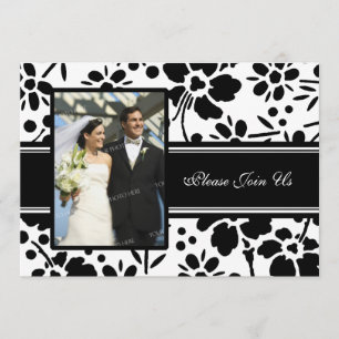 Black & White Photo Wedding Vow Renewal Invitation
