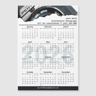 Black White Photographer Call 2026 Calendar Magnet