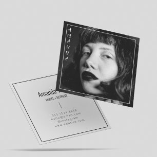 Black & White Photography Professional  Square Business Card