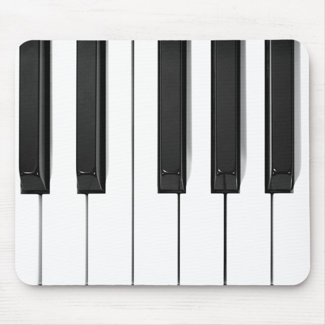 Black & White Piano Keyboard Design Mousepad (Front)