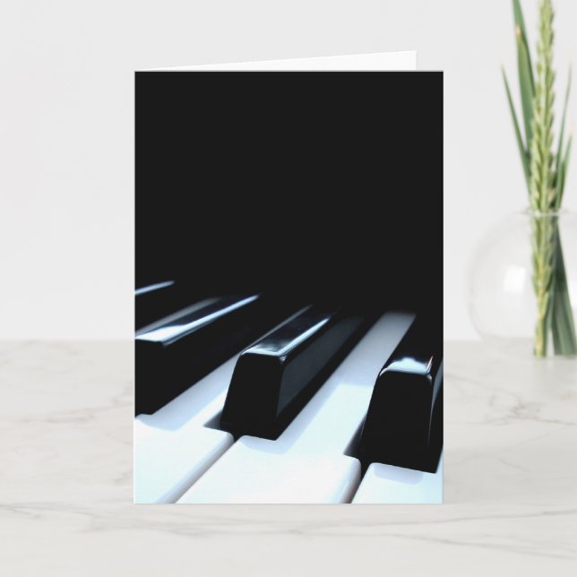 Black & White Piano Keys Card (Front)