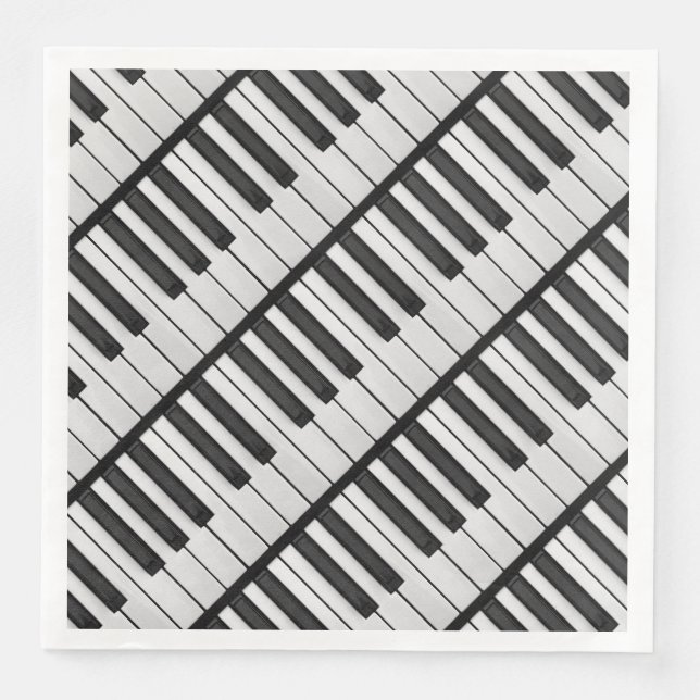 Black & White Piano Keys Napkin (Front)