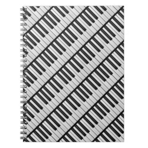 Black & White Piano Keys Notebook
