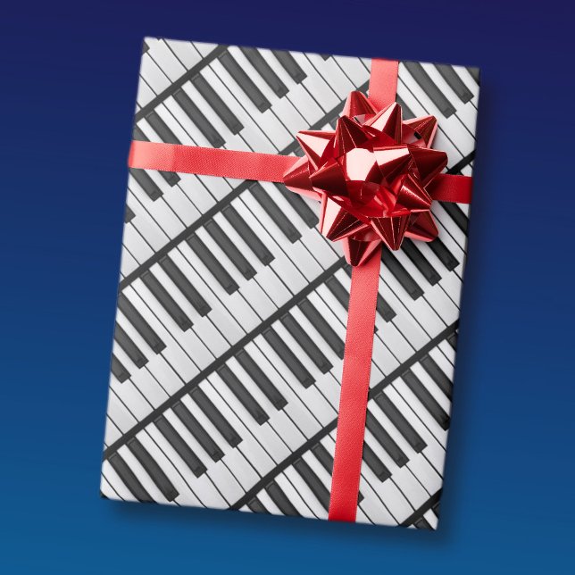 Black & White Piano Keys Wrapping Paper (Creator Uploaded)