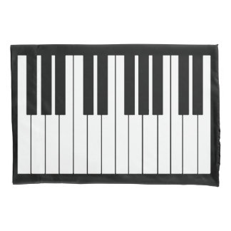BLACK/WHITE PIANO Single Pillowcase, Standard Size Pillowcase