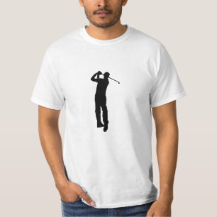 Black White Picture of Golfer T-Shirt