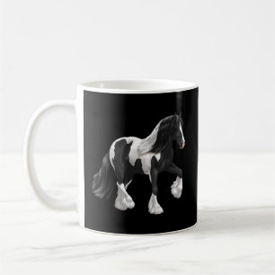 Black White Piebald Pinto Gypsy Vanner Draught Hor Coffee Mug