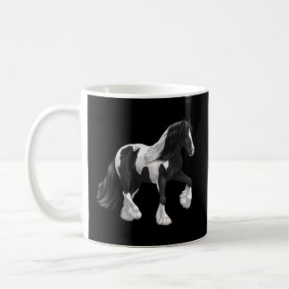 Black White Piebald Pinto Gypsy Vanner Draught Hor Coffee Mug