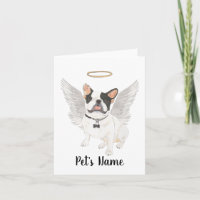 Black White Pied Frenchie Sympathy Memorial
