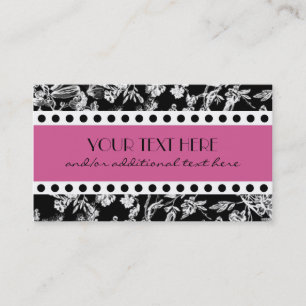 Black & White, Pink Business Card