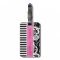 Black, White, Pink Striped Damask Luggage Tag