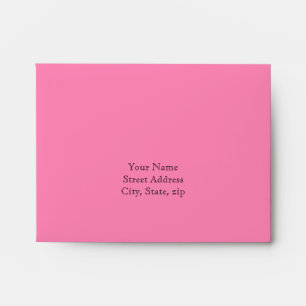Black, White, & Pink Wedding RSVP Envelope
