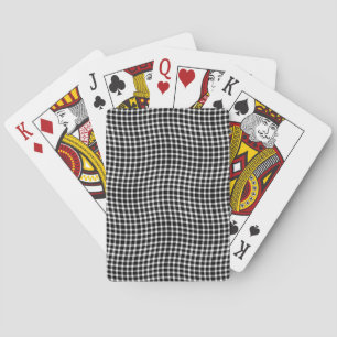 Black White Plaid Checker Seamless Pattern Playing Cards